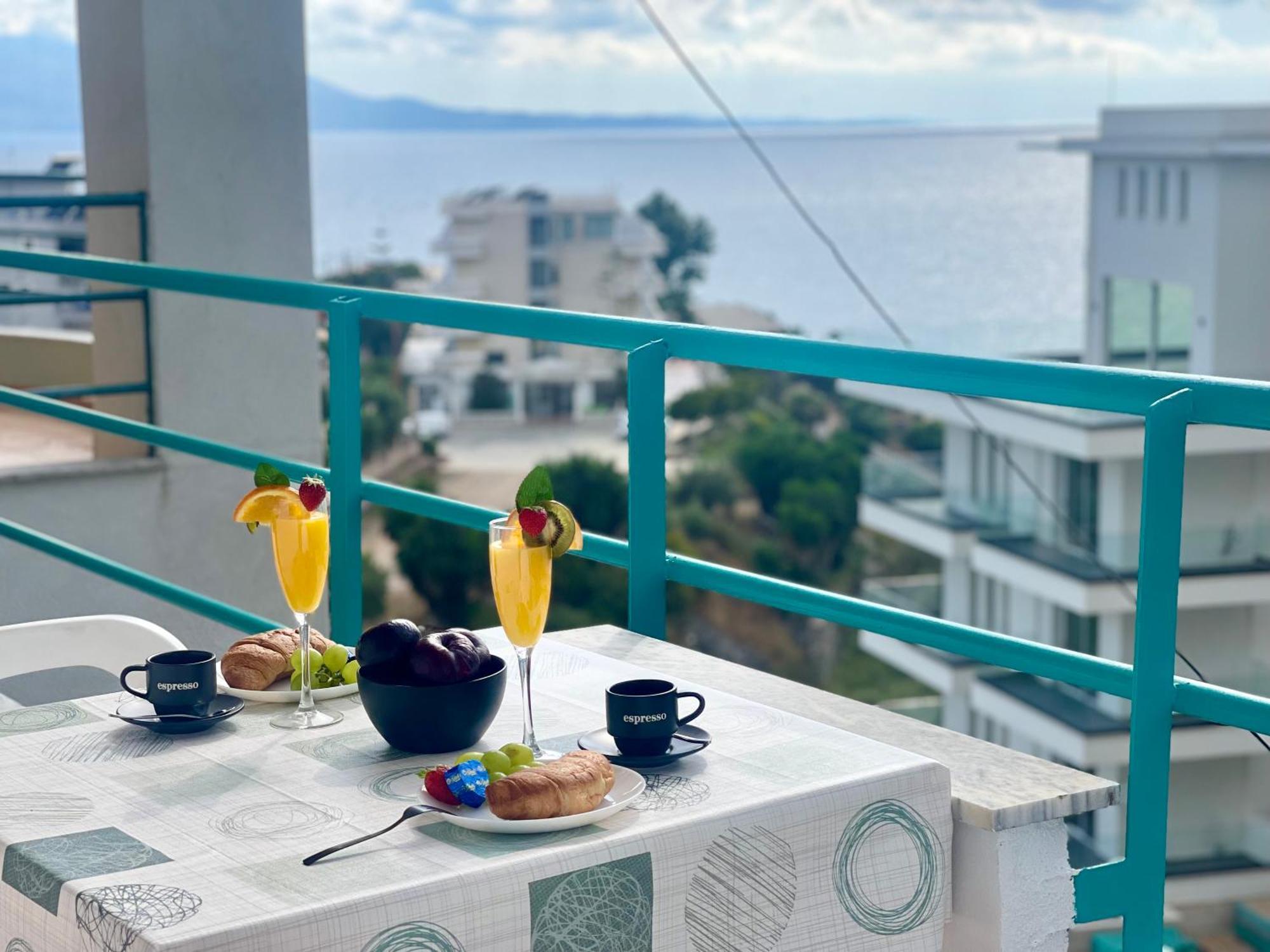 Onde Del Mare Apartment Sarande Bagian luar foto